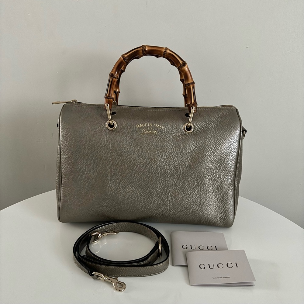 GUCCI Bamboo Shopper Boston Bag